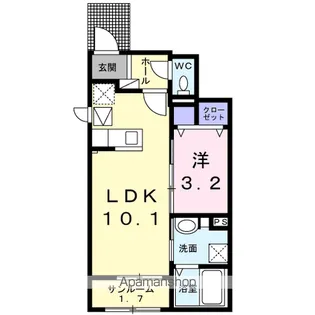 グラース【1階】の間取り
